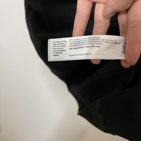 EILEEN FISHER green Cotton short sleeve tunic tshirt side pockets size medium - Picture 5 of 6